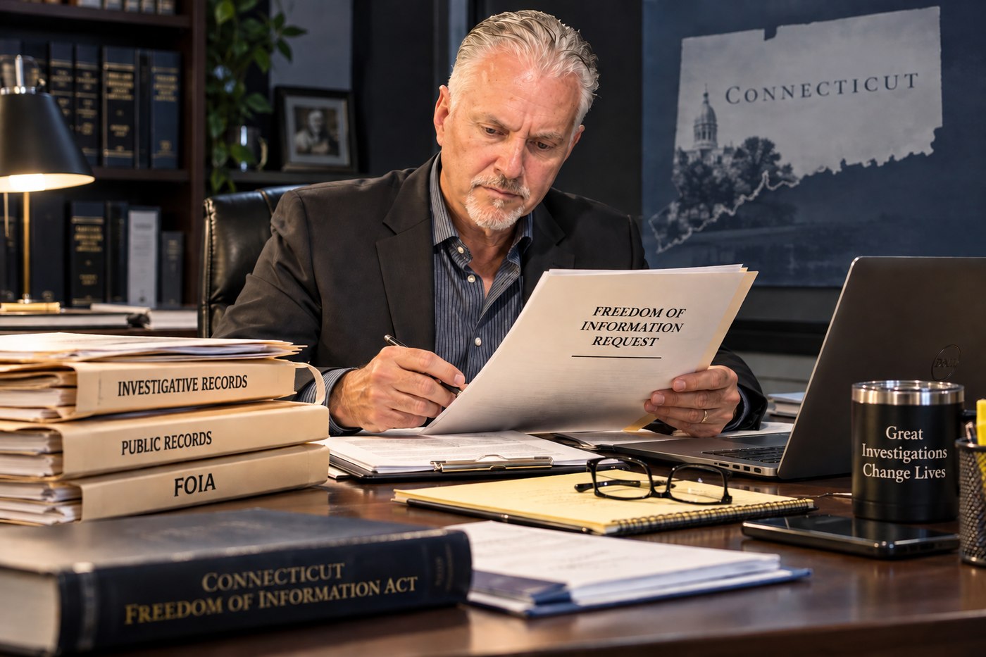 Don DiStefano preparing a Freedom of Information Act request